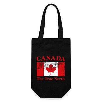 Canada - The True North - Geschenkbeutel für Flaschen - Schwarz - Vorne