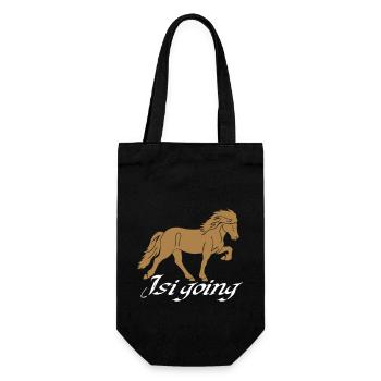 Tölter 02 Isi going - Geschenkbeutel für Flaschen - Schwarz - Vorne