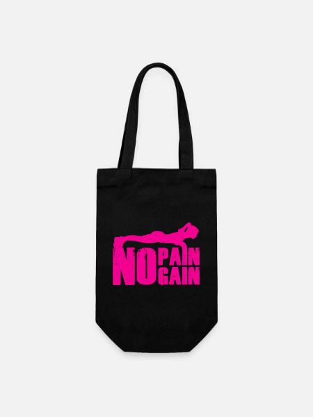 Silhouette de musculation No Pain No Gain - Sac à bouteille - noir
