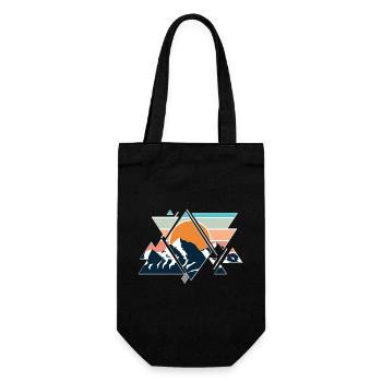 Nature Nature Mountains Mountains Sun Sun Hiking - Gift Bag for Bottles - black - Front