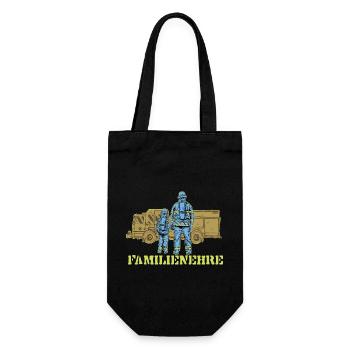 Fire brigade family honor, firefighter son father - Gift Bag for Bottles - black - Front