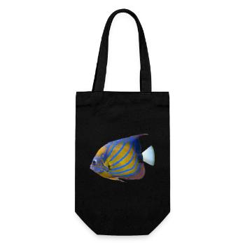 fish tropical - Gift Bag for Bottles - black - Front