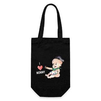 I Love my Mommy Painter Baby - Gift Bag for Bottles - black - Front