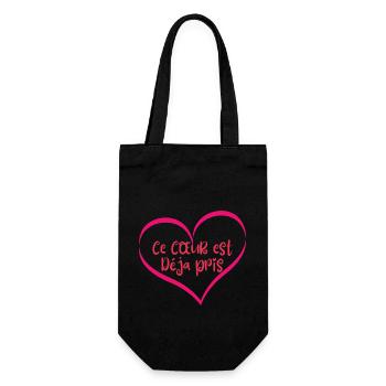 T-shirt coeur humour - Sac à bouteille - noir - Devant