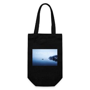 In der Ruhe liegt die Kraft. - Geschenkbeutel für Flaschen - Schwarz - Vorne