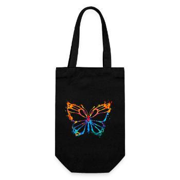 papillon couleurs de l’eau somme printemps coloré - Sac à bouteille - noir - Devant