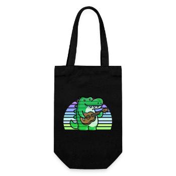 Alligator Guitar Sunset - Gift Bag for Bottles - black - Front