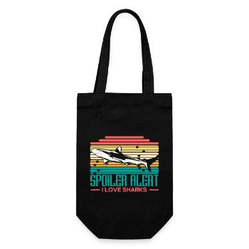 Requin Prédateur Idée cadeau - Sac à bouteille - noir - Devant