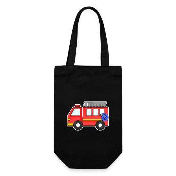 Fire truck - Gift Bag for Bottles - black - Front