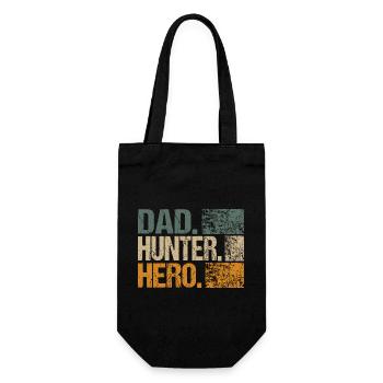 Hunter Father Dad Hero Sprout Funny Retro Style - Gift Bag for Bottles - black - Front