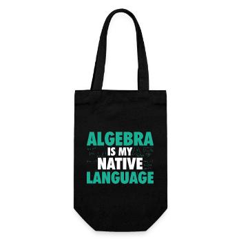 Algebra Mathematik | Mathe Mathematiker Geschenk - Geschenkbeutel für Flaschen - Schwarz - Vorne