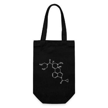 LSD Chemical Structure | Chemistry Study Teaching - Gift Bag for Bottles - black - Front