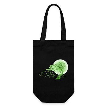 Japon Japonais Mode Bonsai lune fantaisie - Sac à bouteille - noir - Devant