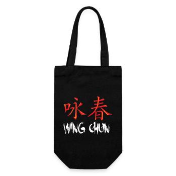Wing chun Wingtsun Chinese characters - Gift Bag for Bottles - black - Front