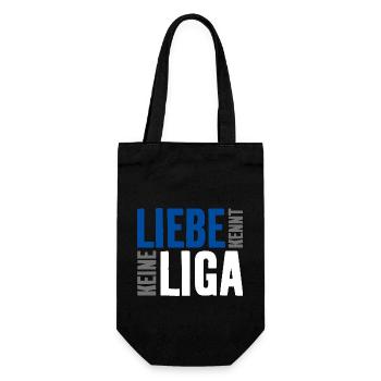 LIEBE KENNT KEINE LIGA - Geschenkbeutel für Flaschen - Schwarz - Vorne