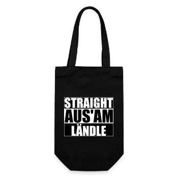 Straight aus'am Ländle Schwäbisch Schwaben - Geschenkbeutel für Flaschen - Schwarz - Vorne
