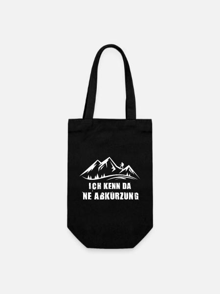 Ich kenn da ne Abkürzung - Geschenkbeutel für Flaschen - Schwarz
