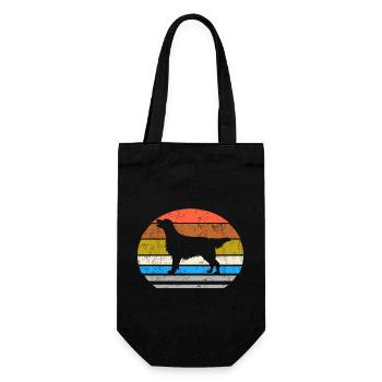 Retriever à poil plat Retro Vintage - Sac à bouteille - noir - Devant