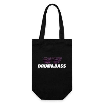 Musik Spruch Drum and Bass - Geschenkbeutel für Flaschen - Schwarz - Vorne