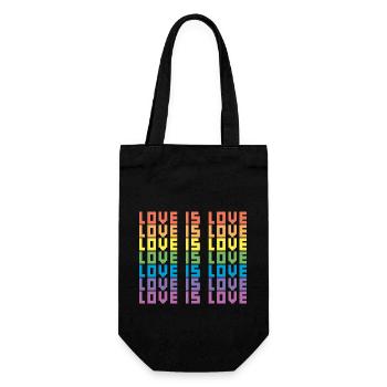 LGBTQ Love Is Love Gay Lesbian Pride Equality Gift - Gift Bag for Bottles - black - Front
