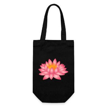 Fleur de lotus de yoga - Sac à bouteille - noir - Devant