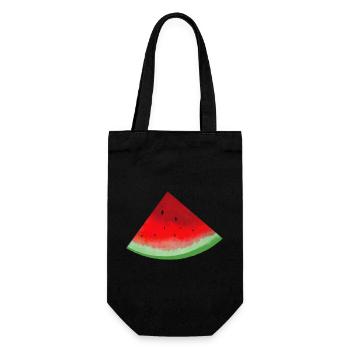 Pastèques aquarelle - Sac à bouteille - noir - Devant