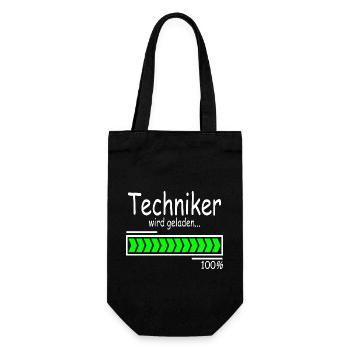 Techniker Prüfung Abschluss Bestanden wird geladen - Geschenkbeutel für Flaschen - Schwarz - Vorne