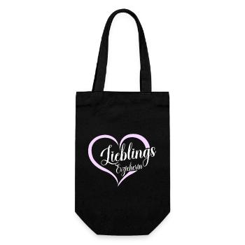 Lieblings Erzieherin Lieblingserzieherin - Geschenkbeutel für Flaschen - Schwarz - Vorne