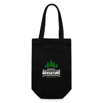 Outdoor adventure Bayerischer Wald - Geschenkbeutel für Flaschen - Schwarz - Vorne