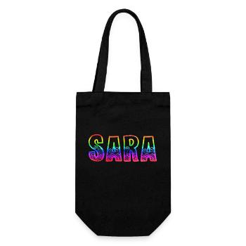 sara rs rainbow - Gift Bag for Bottles - black - Front