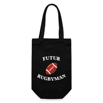 future rugby player humor gift - Gift Bag for Bottles - black - Front