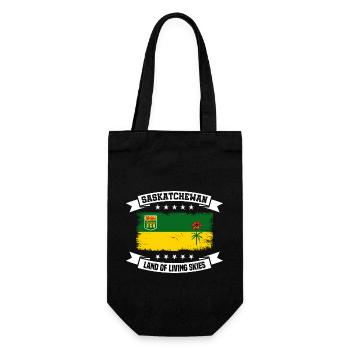 Drapeau Saskatchewan Vintage Retro - Sac à bouteille - noir - Devant