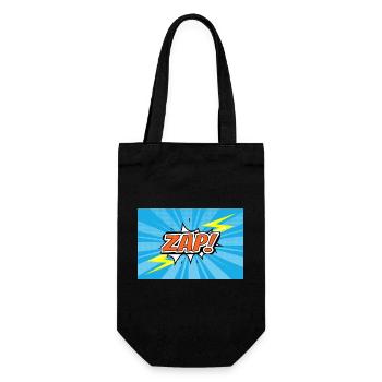 ZAP! Comic Style Graffiti Lettering - Geschenkbeutel für Flaschen - Schwarz - Vorne
