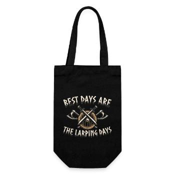 Beste Tage sind die Larping Tage - LARP Geschenke - Geschenkbeutel für Flaschen - Schwarz - Vorne