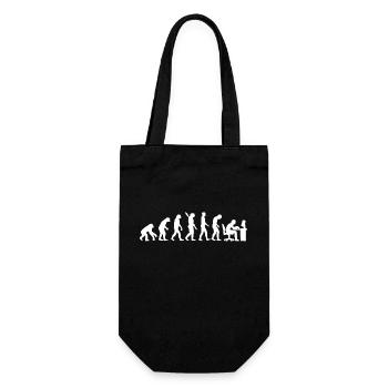 Evolutuion - Programmer , PC - Born to Coding - Gift Bag for Bottles - black - Front