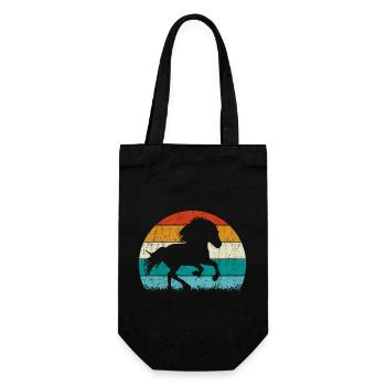 Islandpferd Tölt Retro Vintage - Sac à bouteille - noir - Devant