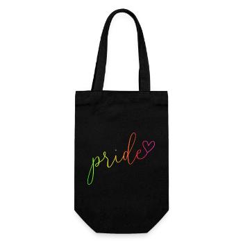 Pride Rainbow Colors Font - Gift Bag for Bottles - black - Front