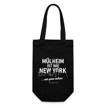 Mülheim ist wie New York - Geschenkbeutel für Flaschen - Schwarz - Vorne