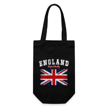 England Flagge Vintage Union Jack - Geschenkbeutel für Flaschen - Schwarz - Vorne