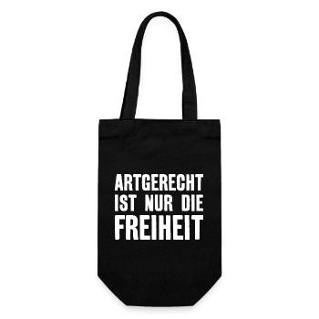 ARTGERECHT IST NUR DIE FREIHEIT - Geschenkbeutel für Flaschen - Schwarz - Vorne