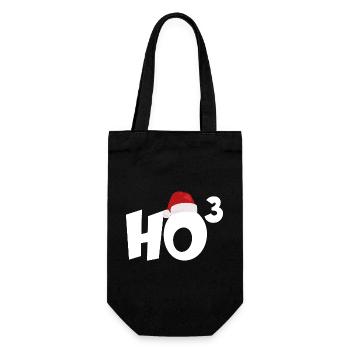 MERRY CHRISTMAS HO HO HO - Gift Bag for Bottles - black - Front
