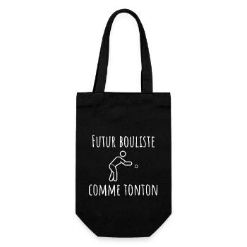 futur bouliste cadeau bebe humour petanque - Sac à bouteille - noir - Devant
