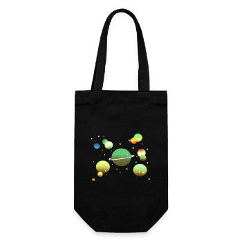 Space Galaxy Planet Stars - Gift Bag for Bottles - black - Front