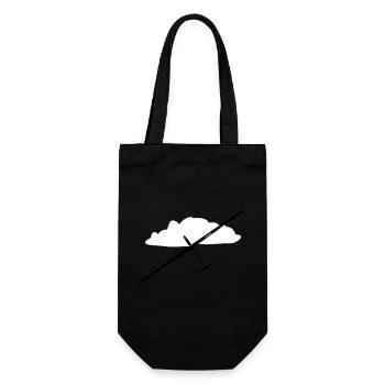 Segelflugzeug Segelfliegen Segelflug Segelflieger - Geschenkbeutel für Flaschen - Schwarz - Vorne