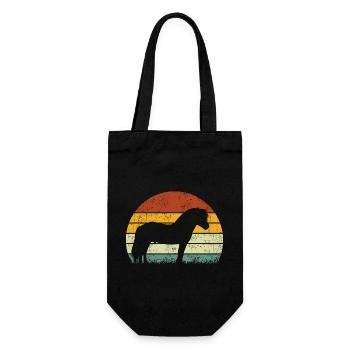 Fjord Horse Vintage Retro - Gift Bag for Bottles - black - Front