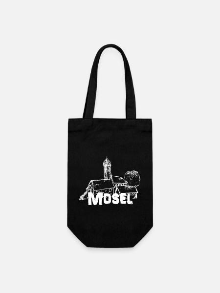 Mein Mosel Logo weiß - Geschenkbeutel für Flaschen - Schwarz
