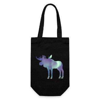 Elk Northern Lights - Gift Bag for Bottles - black - Front