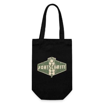 IFA FORTSCHRITT - Retro Logo Ostalgie LPG - Geschenkbeutel für Flaschen - Schwarz - Vorne