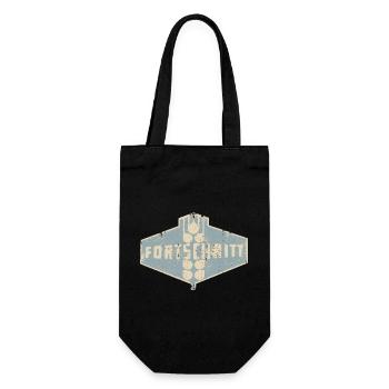 FORTSCHRITT - Retro - Ostalgie - DDR - Geschenkbeutel für Flaschen - Schwarz - Vorne