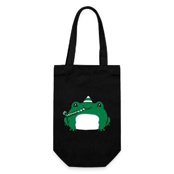 Joyeux anniversaire Grenouille - Sac à bouteille - noir - Devant